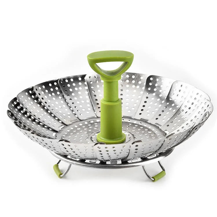 Vaporera Plegable de Acero Inoxidable - Cocina al Vapor en Cualquier Olla