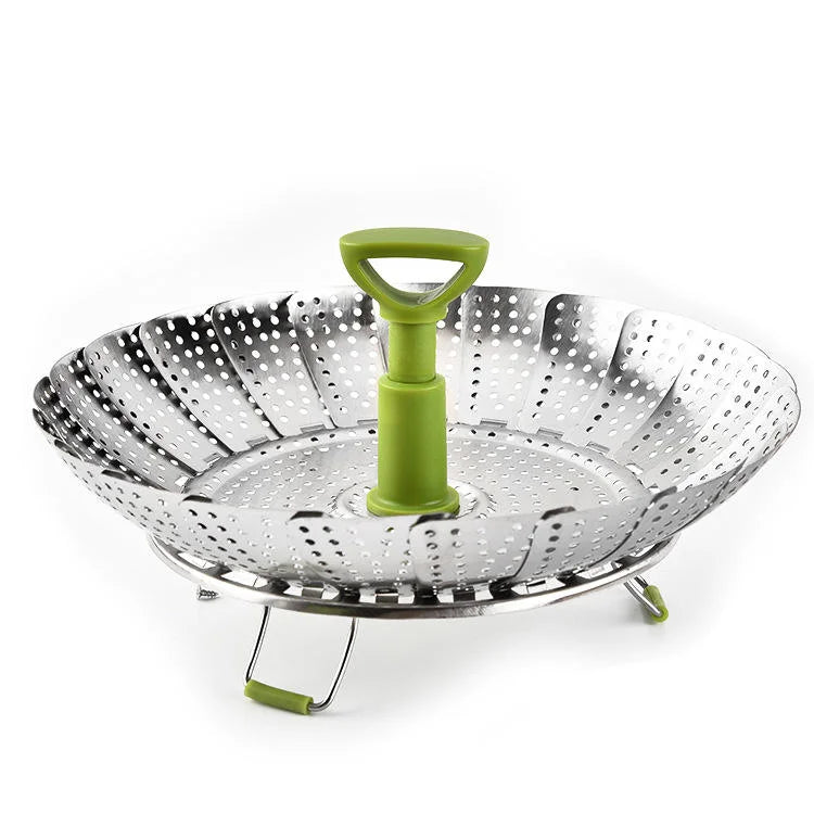 Vaporera Plegable de Acero Inoxidable - Cocina al Vapor en Cualquier Olla