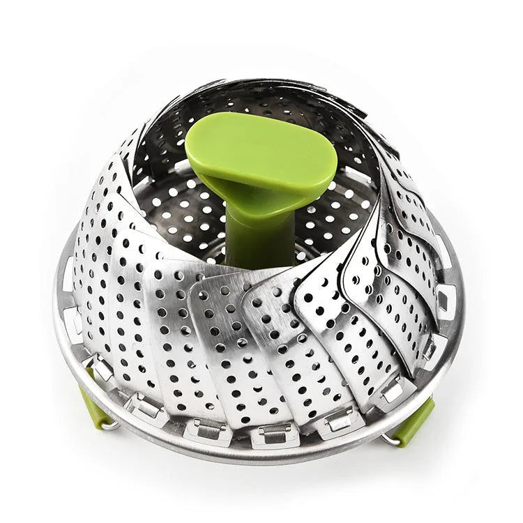 Vaporera Plegable de Acero Inoxidable - Cocina al Vapor en Cualquier Olla