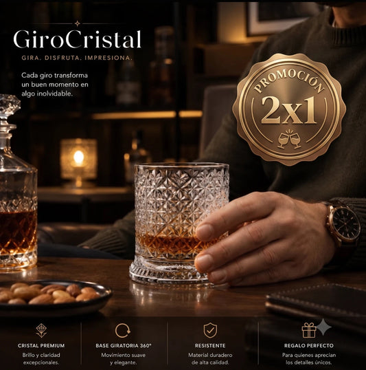 (2x1) - GiroCristal – Vasos de Whisky Giratorios