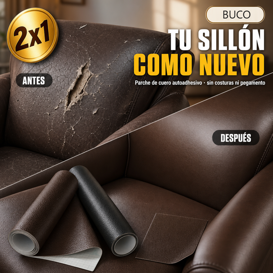 Parche de Cuero 2x1 - Tu Sillón Como Nuevo en Minutos