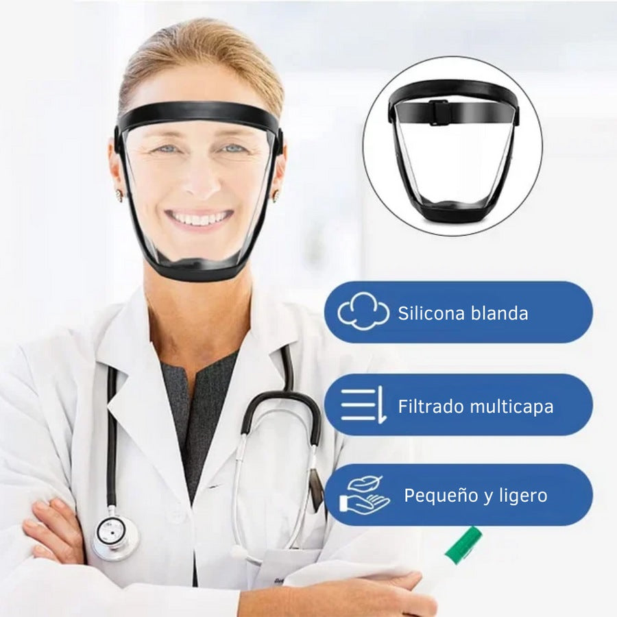 (2x1) - Máscara Facial Transparente – Protección Total para tu Rostro